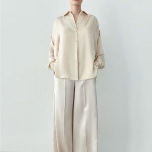 NWT Zara Jewel Button Oversized Blouse XS